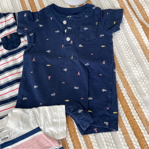 Carter's Baby Boys 4 Pack Rompers Size 3 M - Picture 5 of 17